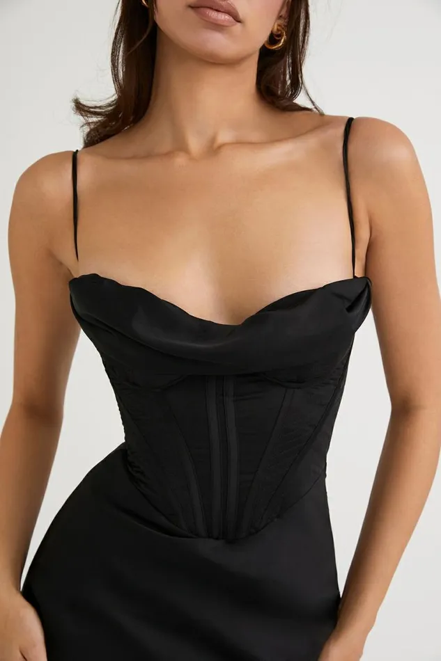 Women Charmaine Black Corset Maxi Dress House Of CB Dresses Women Charmaine Black Corset Maxi Dress House Of CB Dresses