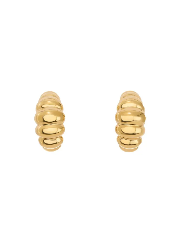 Women Christina Caruso Jewelry St John Christina Caruso Tufted Hoop Earring Gold