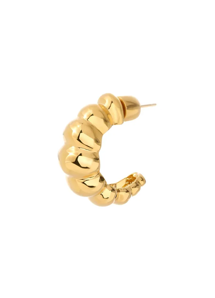 Women Christina Caruso Jewelry St John Christina Caruso Tufted Hoop Earring Gold Women Christina Caruso Jewelry St John Christina Caruso Tufted Hoop Earring Gold