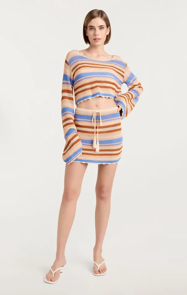 Women Cinq Sept Bottoms Ari Skirt Natural Multi