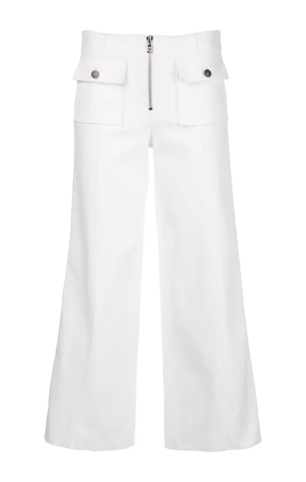 Women Cinq Sept Bottoms Azure Pant White