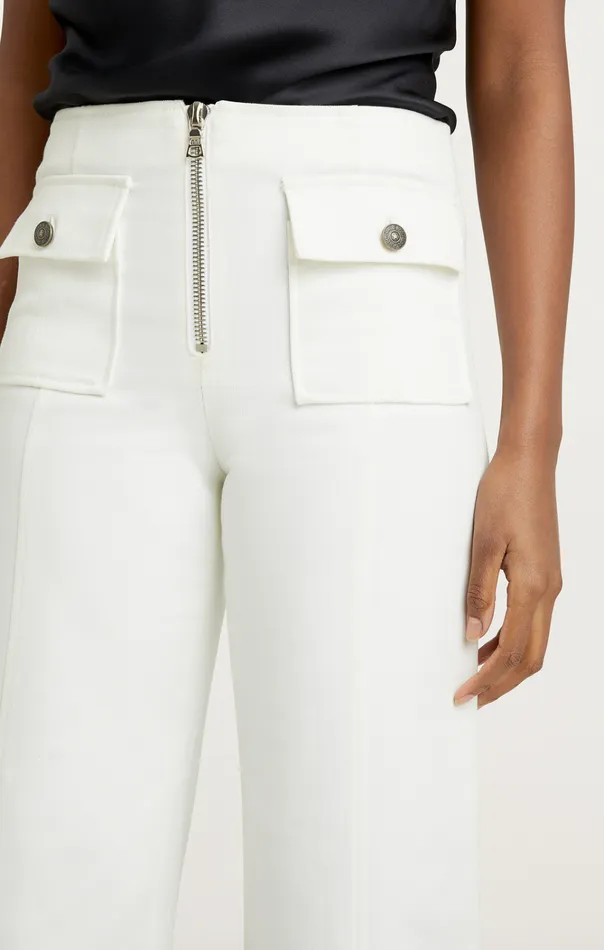 Women Cinq Sept Bottoms Azure Pant White