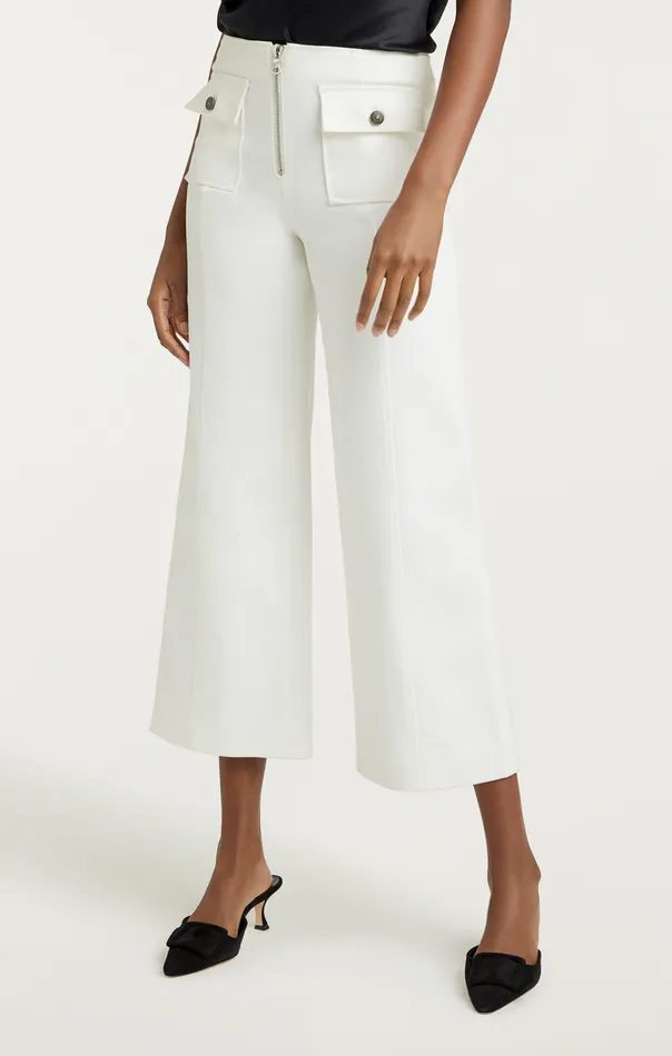 Women Cinq Sept Bottoms Azure Pant White