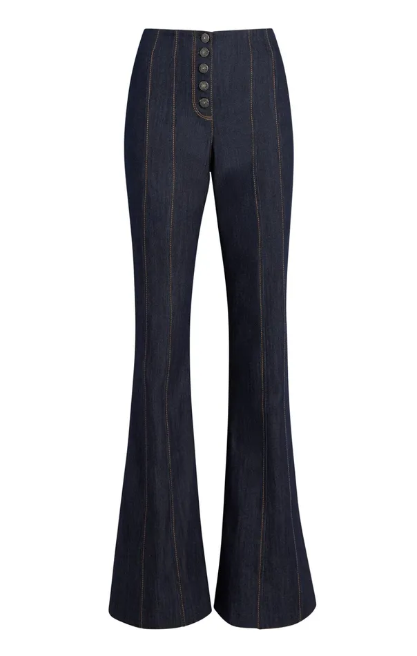 Women Cinq Sept Bottoms Indigo Carolina Pant Indigo