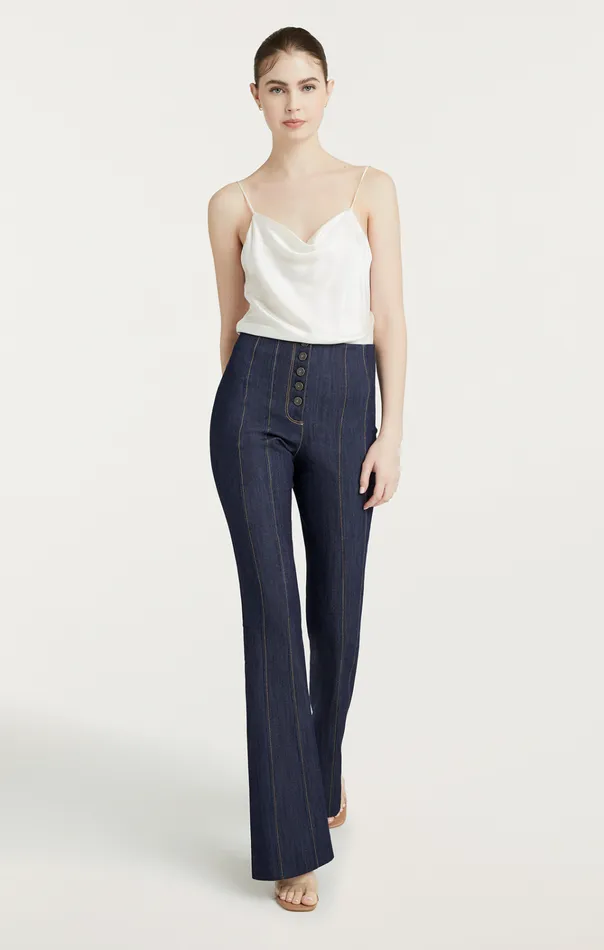 Women Cinq Sept Bottoms Indigo Carolina Pant Indigo
