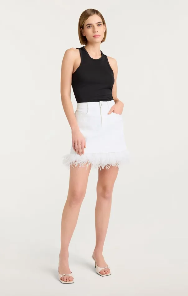 Women Cinq Sept Bottoms Luca Skirt White
