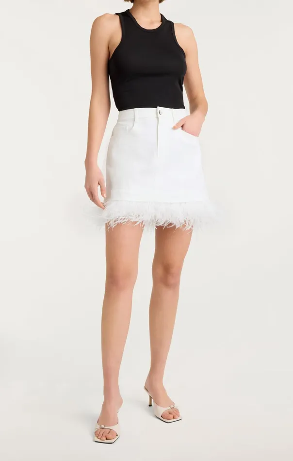 Women Cinq Sept Bottoms Luca Skirt White