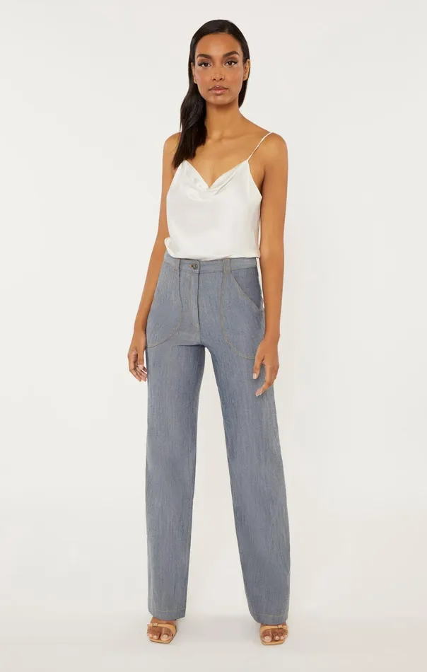 Women Cinq Sept Bottoms Paco Pant Light Indigo