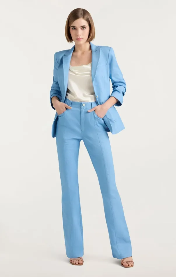 Women Cinq Sept Bottoms Shailene Pant Blissful Blue