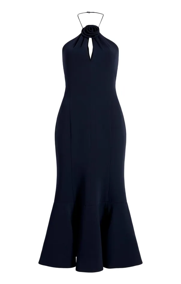 Women Cinq Sept Dresses Crepe Flower Jennie Dress Navy
