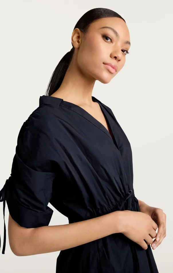 Women Cinq Sept Dresses Poplin Lennon Dress Navy