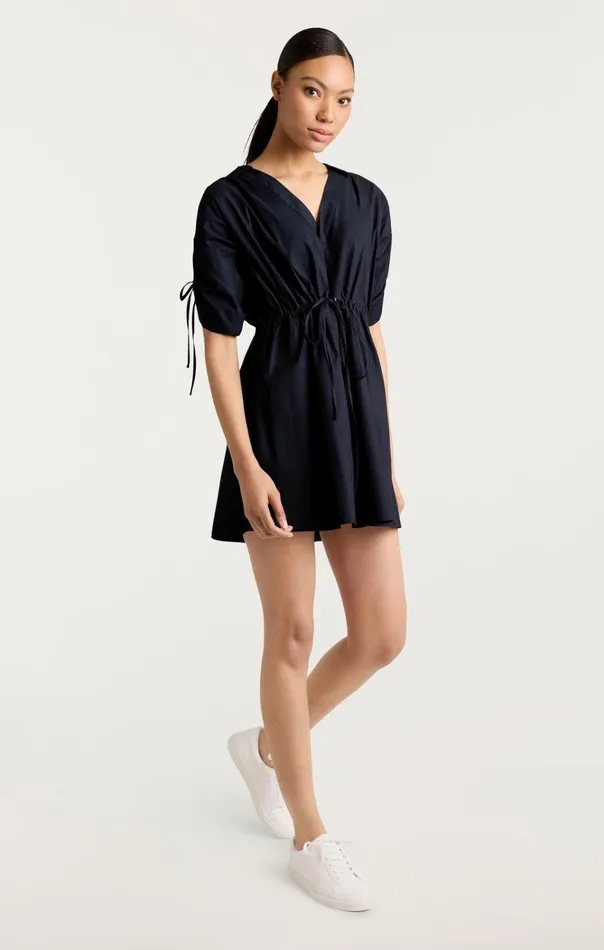 Women Cinq Sept Dresses Poplin Lennon Dress Navy