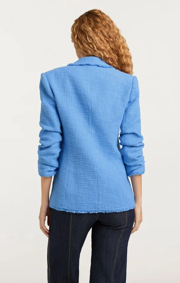 Women Cinq Sept Jackets and Blazers Boucle Khloe Blazer French Blue