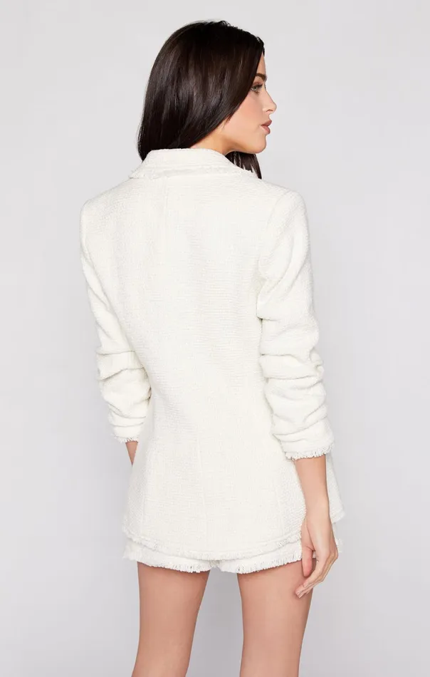 Women Cinq Sept Jackets and Blazers Boucle Khloe Blazer Gardenia