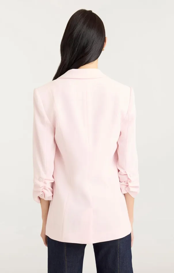 Women Cinq Sept Jackets and Blazers Crepe Khloe Blazer Icy Pink
