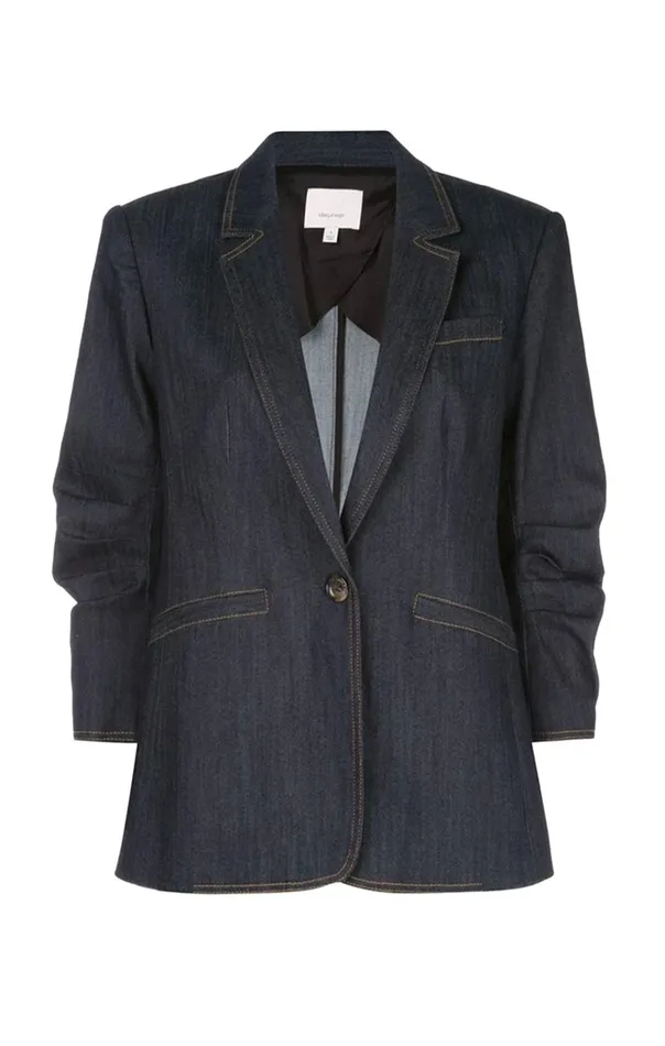 Women Cinq Sept Jackets and Blazers Denim Khloe Blazer Indigo