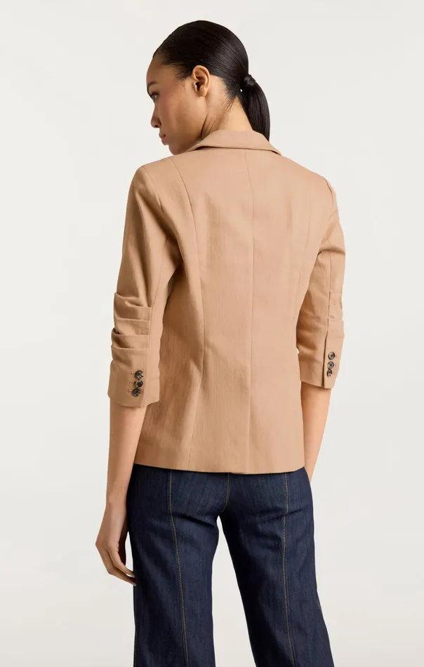 Women Cinq Sept Jackets and Blazers Denim Khloe Blazer Sahara