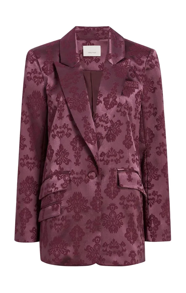 Women Cinq Sept Jackets and Blazers Faye Blazer Dark Fig