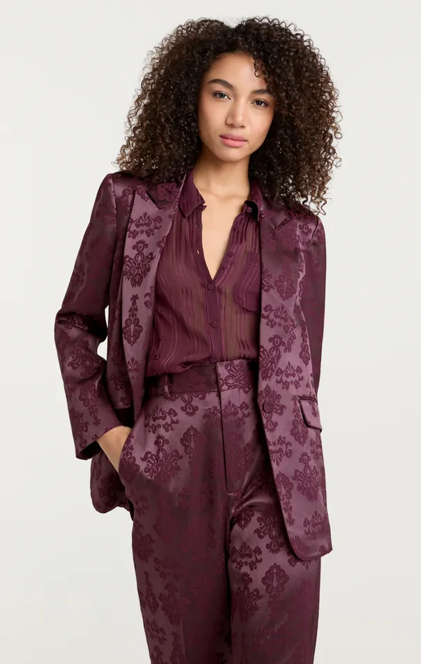 Women Cinq Sept Jackets and Blazers Faye Blazer Dark Fig