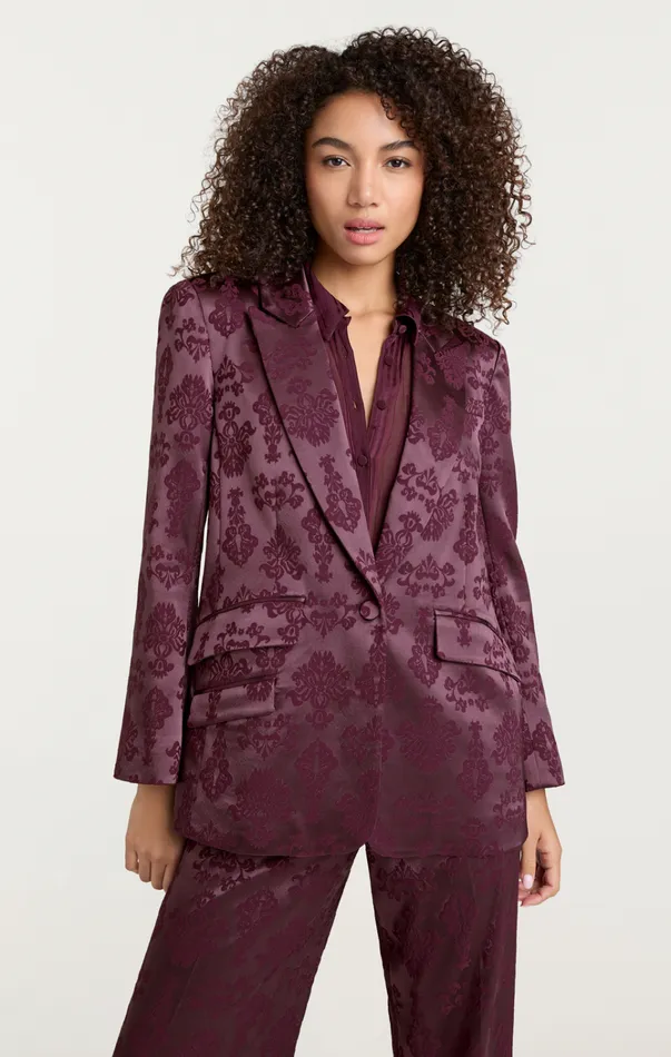 Women Cinq Sept Jackets and Blazers Faye Blazer Dark Fig