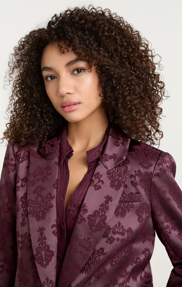 Women Cinq Sept Jackets and Blazers Faye Blazer Dark Fig