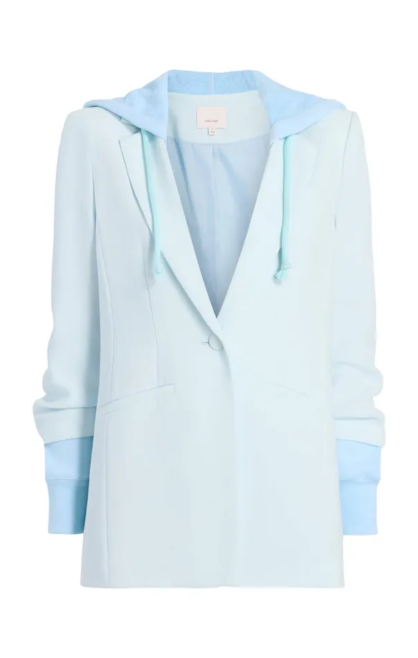 Women Cinq Sept Jackets and Blazers Hooded Khloe Jacket Glacial Blueglacial Blue Women Cinq Sept Jackets and Blazers Hooded Khloe Jacket Glacial Blueglacial Blue