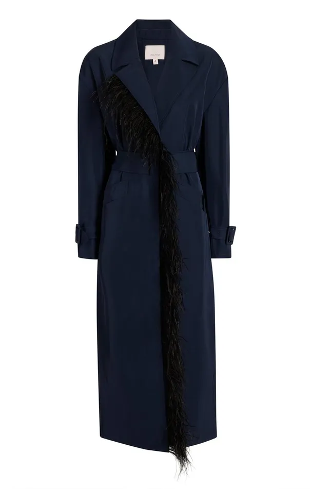 Women Cinq Sept Jackets and Blazers Tillie Trench Navyblack