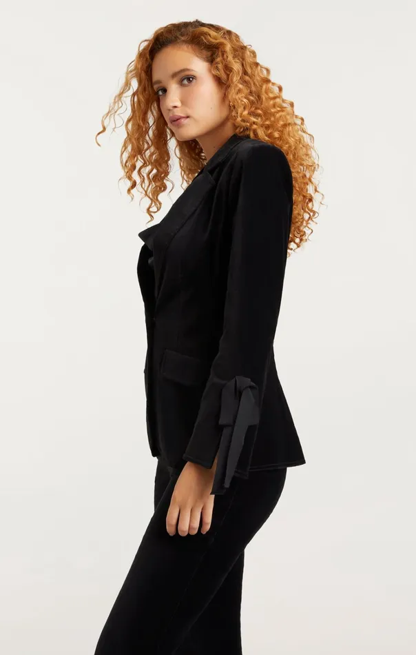 Women Cinq Sept Jackets and Blazers Velvet Lou Blazer Black