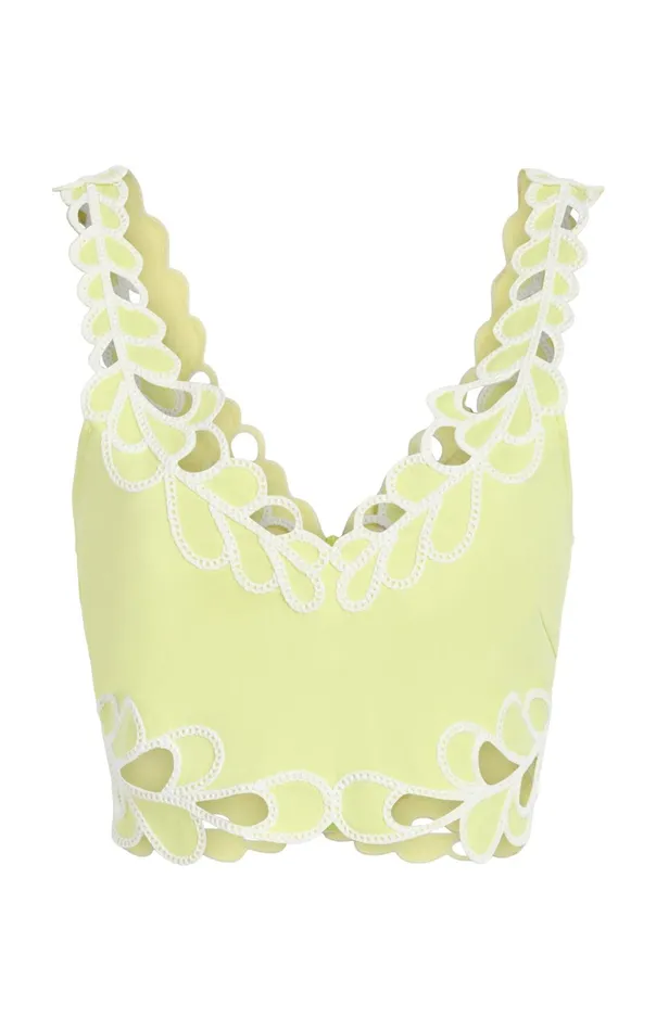 Women Cinq Sept Tops Bonnie Top Lime Kisswhite