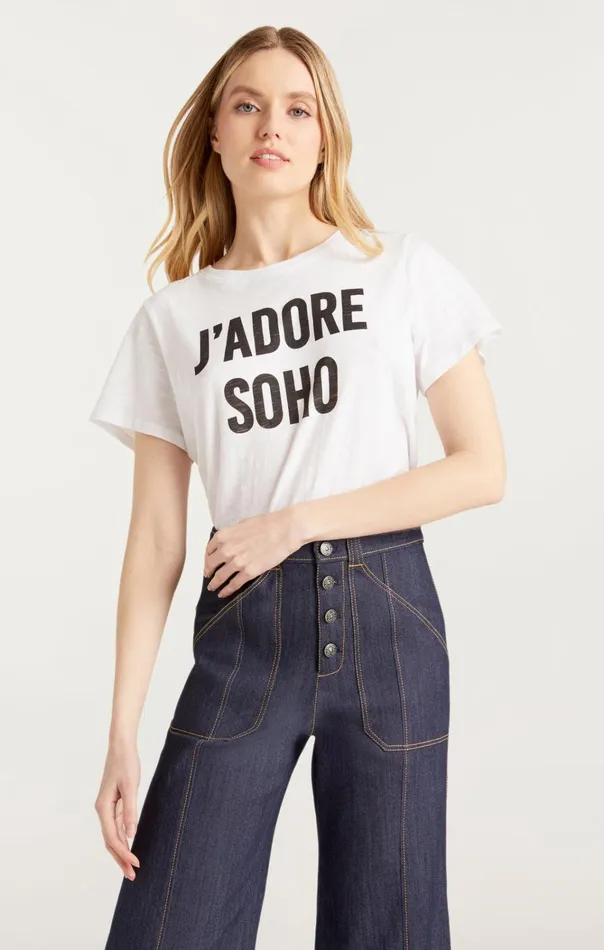 Women Cinq Sept Tops J039adore Soho Tee Whiteblack