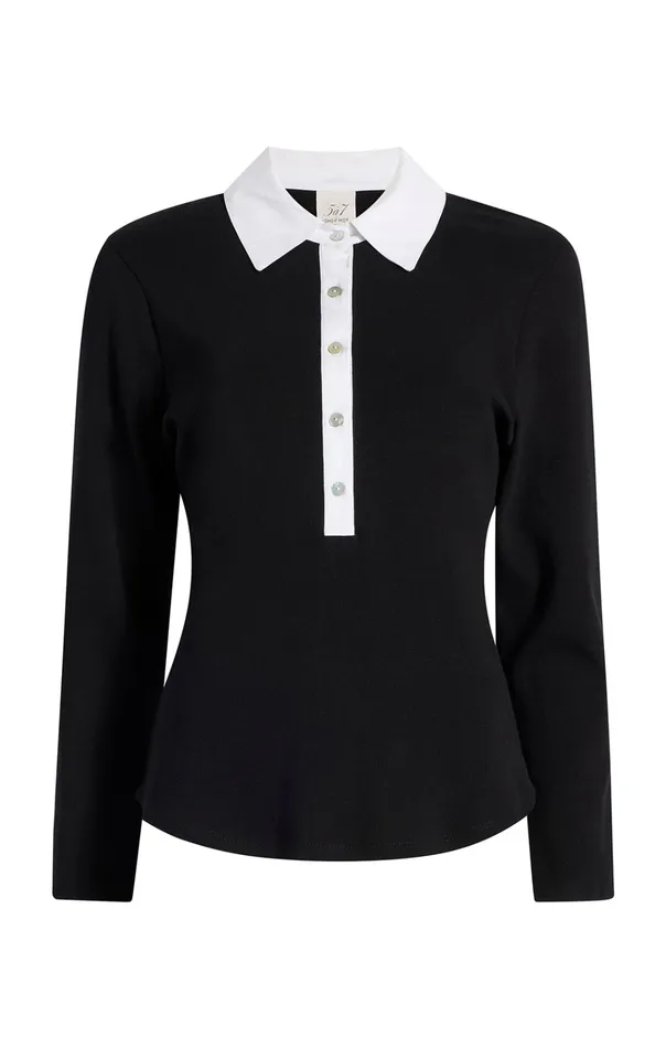 Women Cinq Sept Tops Jaden Top Blackwhite