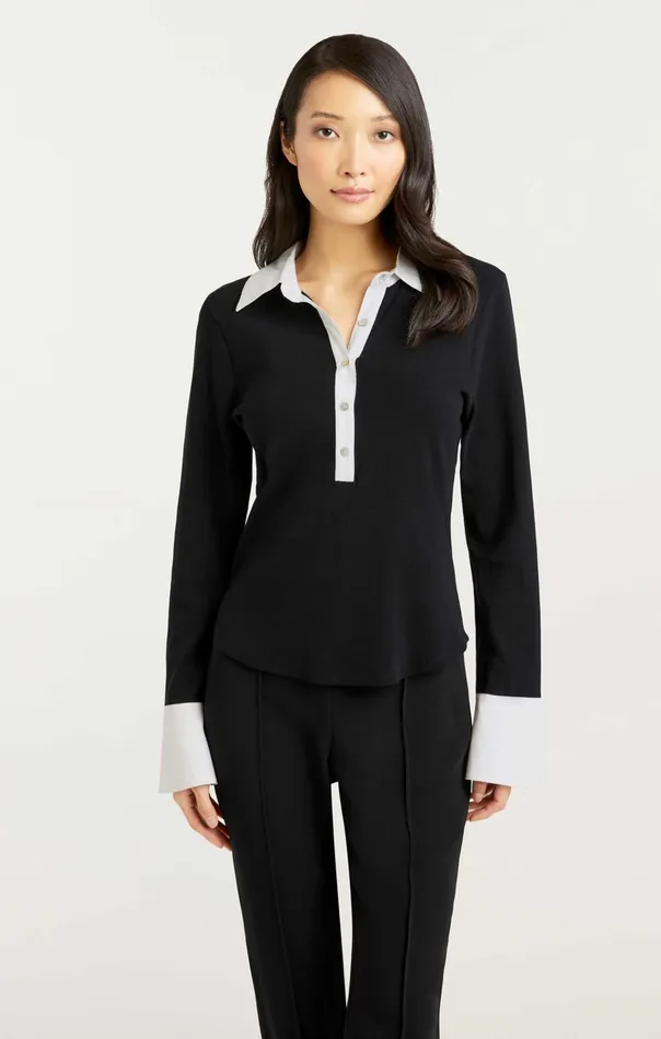 Women Cinq Sept Tops Jaden Top Blackwhite