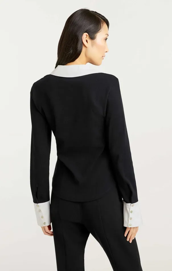 Women Cinq Sept Tops Jaden Top Blackwhite