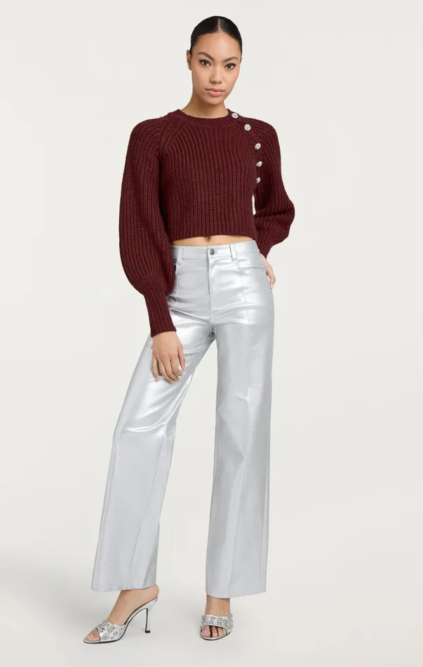 Women Cinq Sept Tops Keren Pullover Oxblood