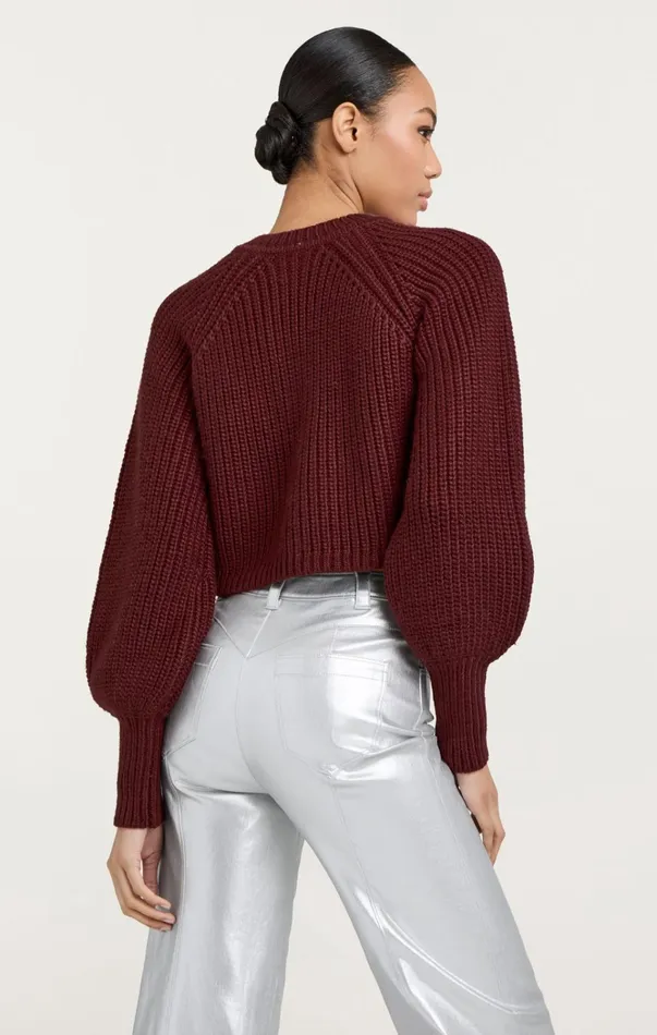 Women Cinq Sept Tops Keren Pullover Oxblood