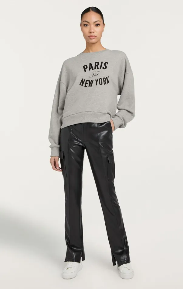 Women Cinq Sept Tops Paris New York Brandy Pullover Heather Greyblack