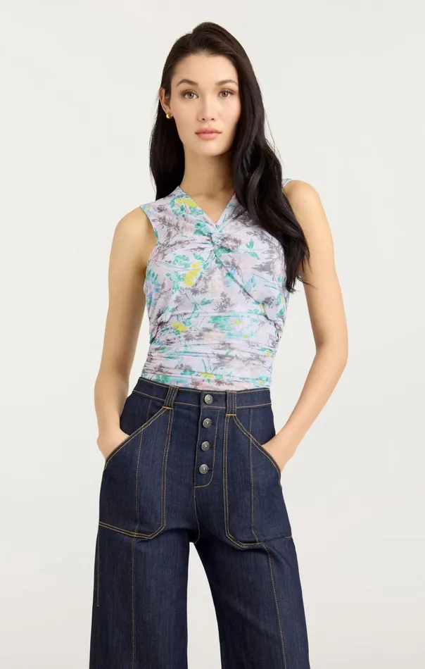Women Cinq Sept Tops Sleeveless Aniya Top Pastel Multi