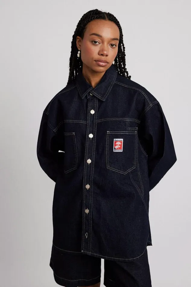 Women Coords Damson Madder Nova Oversized Shacket 8211 Indigo