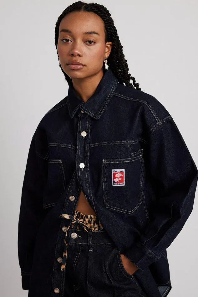 Women Coords Damson Madder Nova Oversized Shacket 8211 Indigo