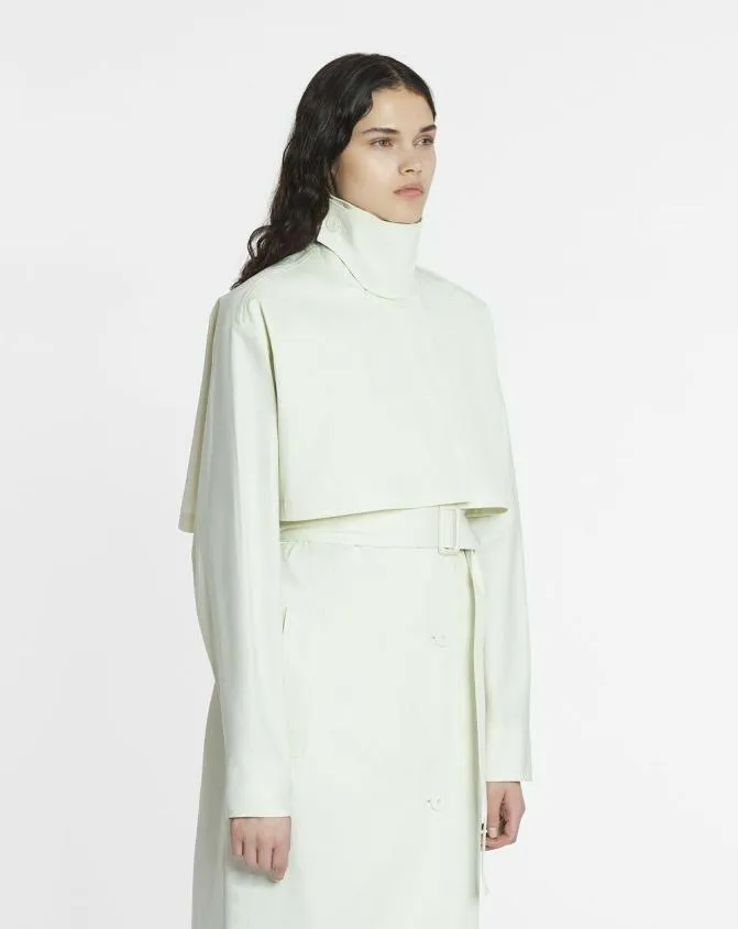 Women Coats and Jackets Lanvin Cotton Trench Coat Off White Women Coats and Jackets Lanvin Cotton Trench Coat Off White