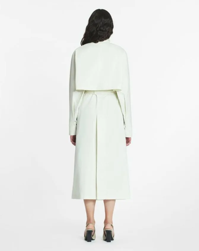 Women Coats and Jackets Lanvin Cotton Trench Coat Off White Women Coats and Jackets Lanvin Cotton Trench Coat Off White