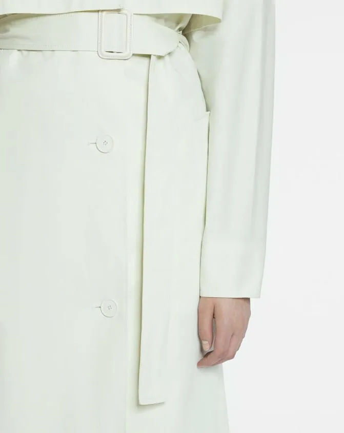 Women Coats and Jackets Lanvin Cotton Trench Coat Off White Women Coats and Jackets Lanvin Cotton Trench Coat Off White
