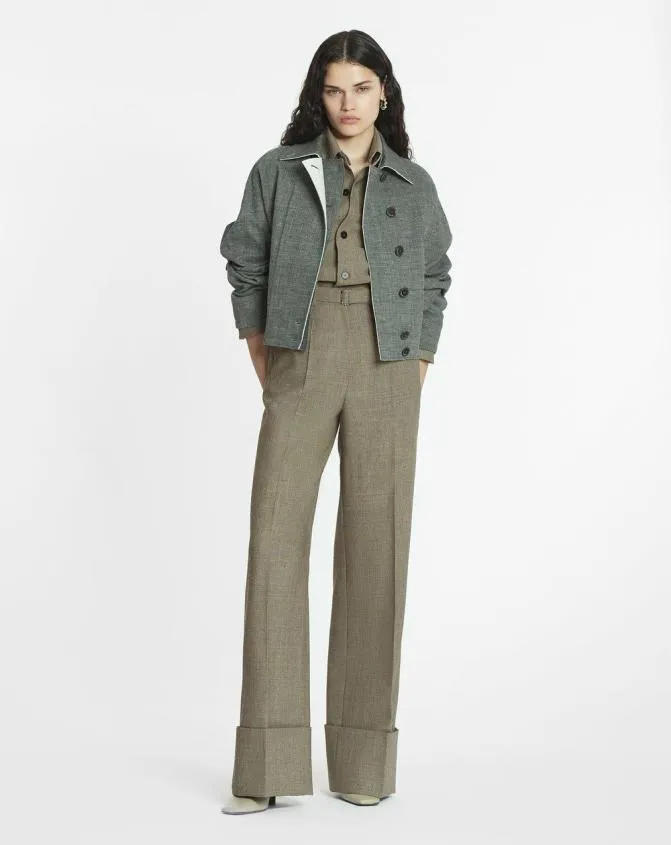 Women Coats and Jackets Lanvin Linen Jacket Heather Grey Women Coats and Jackets Lanvin Linen Jacket Heather Grey