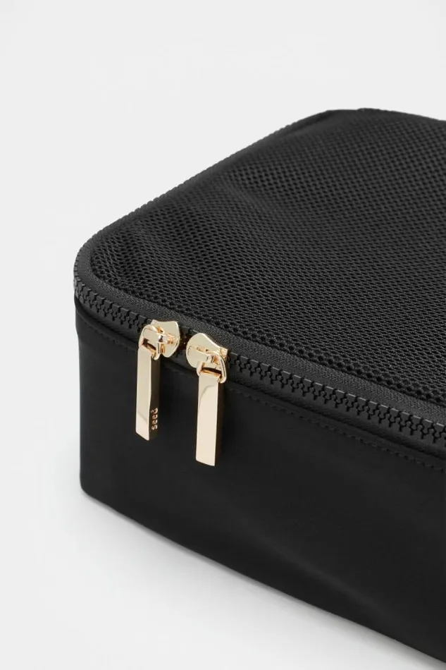 Women Cosmetic Bags Seed Heritage Packing Cubes 3PK Black