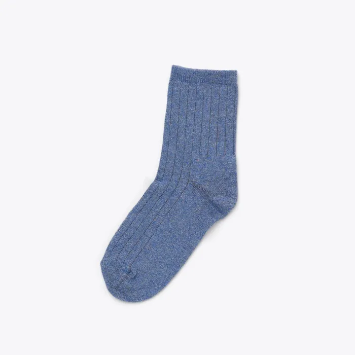Women Cotton Mid Sock Indigo Marl Nisolo Socks