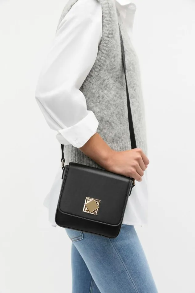 Women Cross Body Seed Heritage Boxy Crossbody Bag Black