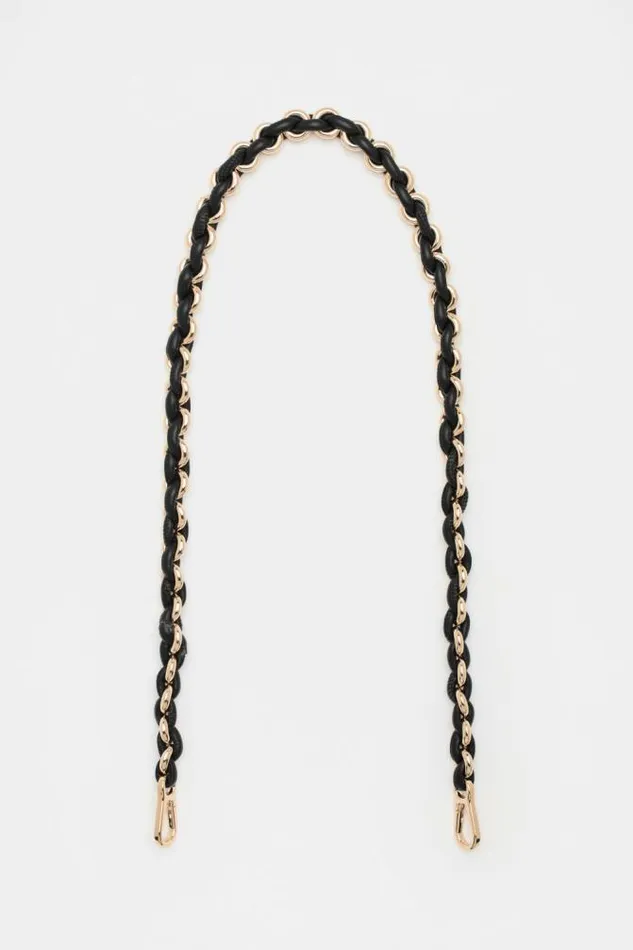Women Cross Body Seed Heritage Chain Shoulder Strap Black