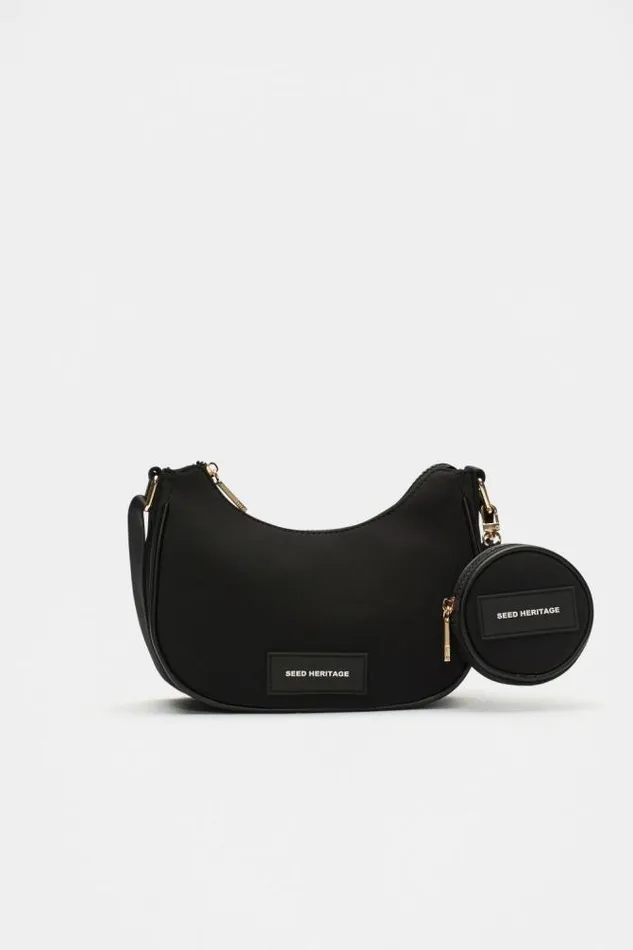 Women Cross Body Seed Heritage Seed Essential Logo Crossbody Bag Black