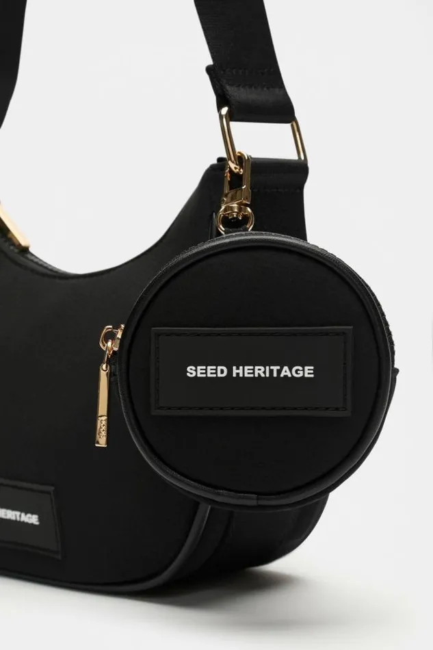 Women Cross Body Seed Heritage Seed Essential Logo Crossbody Bag Black