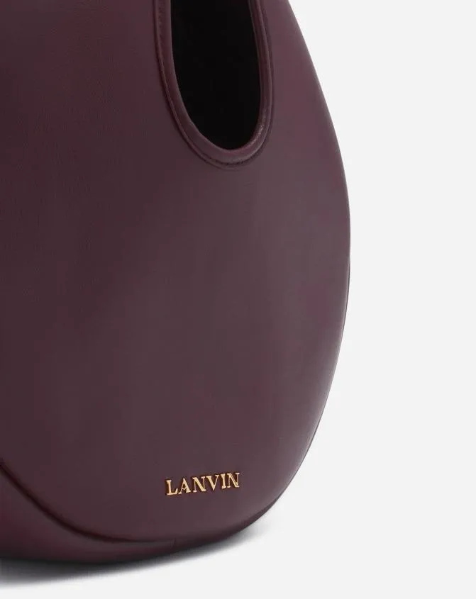 Women Crossbody Bags and Shoulder Bags Lanvin Hobo Cymbal Leather Bag Burgundy Women Crossbody Bags and Shoulder Bags Lanvin Hobo Cymbal Leather Bag Burgundy